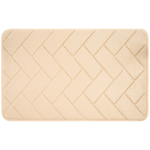 VOPI Kúpeľňová predložka s pamäťovou penou Parketa béžová, 50 x 80 cm