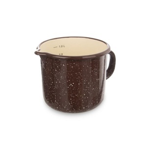 Orion Smaltovaný hrnček so zobáčikom Brown, 12 cm