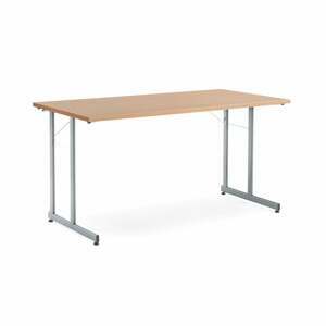 Rokovací stôl Claire, 1400x700 mm, bukový laminát/šedá