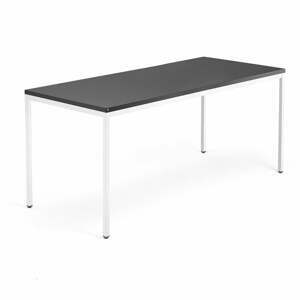 Psací stůl QBUS, 4 nohy, 1800x800 mm, bílý rám, černá