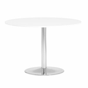 Kulatý jídelní stůl LILY, Ø1100 mm, bílá/chrom
