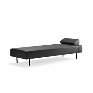 Ležadlo SIESTA, koženka, antracit