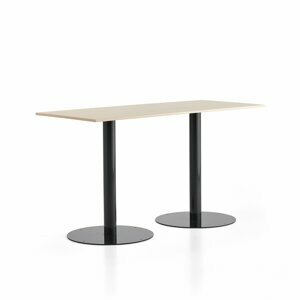 Barový stůl ALVA, 1800x800x1000 mm, antracitová, bříza