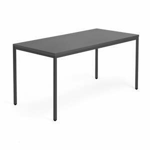 Psací stůl QBUS, 4 nohy, 1600x800 mm, černý rám, černá
