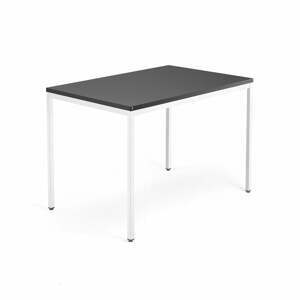 Psací stůl QBUS, 4 nohy, 1200x800 mm, bílý rám, černá