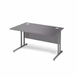 Kancelársky pracovný stôl FLEXUS, rovný, 1200x800 mm, šedá