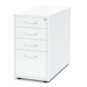 Kancelársky kontajner FLEXUS, 4 zásuvky, 720x400x800 mm, biely