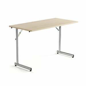 Rokovací stôl Claire, 1200x600 mm, brezový laminát/chróm