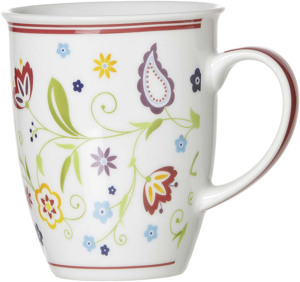 Hrnček Shanti Doppio 320 ml, farebné kvety