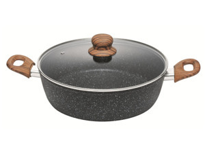 Servírovacia hlboká panvica s pokrievkou Crispy Natura Wood 28 cm