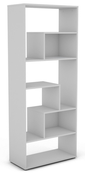 Vysoký regál Zigzag, biely