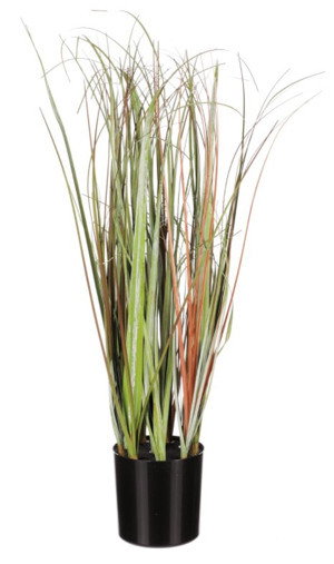Umelá rastlina v kvetináči Tráva 58 cm, zelená