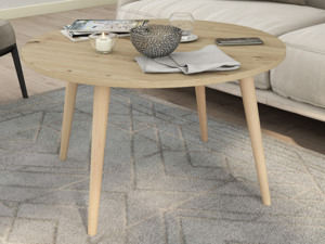 Okrúhly konferenčný stolík Porto 80 cm, dub artisan