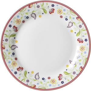 Plytký tanier Shanti 27 cm, farebné kvety