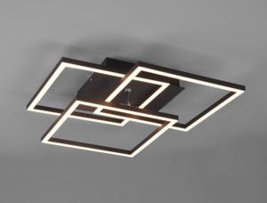 Stropné/nástenné LED osvetlenie Mobile, čierna matná, hranaté