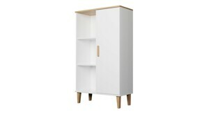 Kocot kids Vitrína DENVER 120 cm bielý/dub hickory