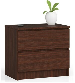 Ak furniture Komoda Kuba 60 cm - 2 zásuvky wenge