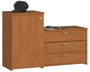 Ak furniture Skriňa na topánky s komodou S16 jelša