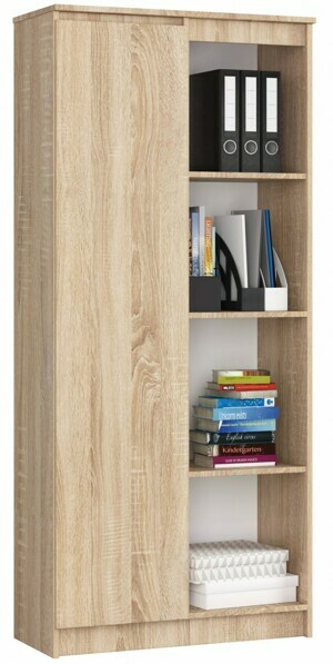 Ak furniture Regál Rexa 80 cm 1 skrinka a 4 police dub sonoma