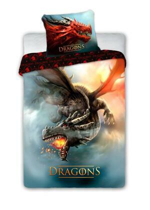 Faro Bavlnená posteľná bielizeň Dragons 028 - 160x200 cm
