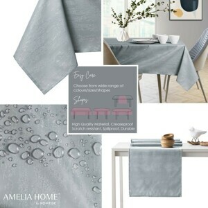 Obrus AmeliaHome VESTA BRD svetlosivý, velikost 100x100