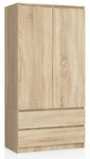 Ak furniture Šatníková skriňa Star 90 cm dub sonoma