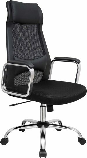 SONGMICS Kancelářská židle Lumbar černá