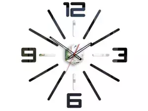 ModernClock 3D nalepovacie hodiny Maxim čierne