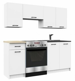 Ak furniture Kuchynská linka Olivia 1,8 m biela
