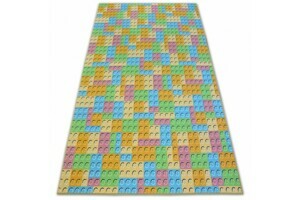 Dywany Lusczow Detský kusový koberec LEGO zelený, velikost 100x100
