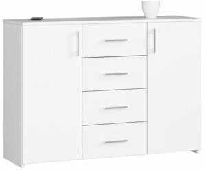 Ak furniture Komoda Torvi K 110 cm biela matná