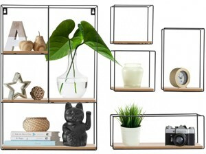 Tutumi Súprava 5 políc Loft Industrial M čierna