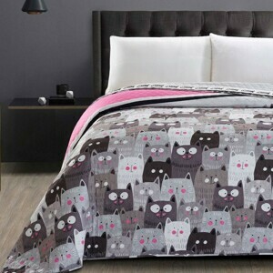 Obojstranný prehoz na posteľ DecoKing CATSINVASION, velikost 170x270