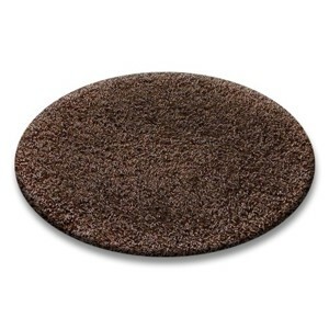 Dywany Lusczow Okrúhly koberec SHAGGY Hiza 5cm hnedý, velikost kruh 100