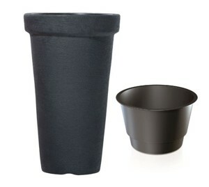 Prosperplast Podlhovastý kvetináč Classic tmavosivý, varianta 30 cm