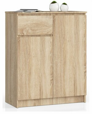 Ak furniture Komoda Kiara 80 cm 2 skrinky a 1 zásuvka dub sonoma