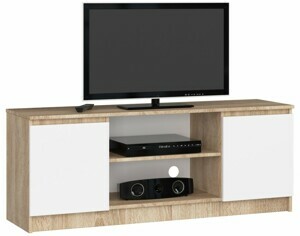Ak furniture TV stolík Beron 140 cm sonoma/biela