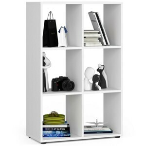 Ak furniture Knižnica QUAD2 biela