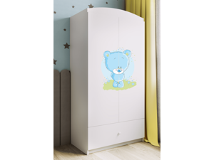 Kocot kids Detská skriňa Babydreams 90 cm medvedík biela