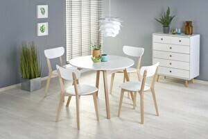 HALMAR Jídelní rozkládací stůl Ruden 102/142 cm bílý