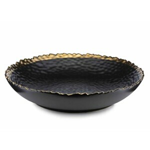 HowHomely Hlboký keramický tanier Kati 26 cm čierny