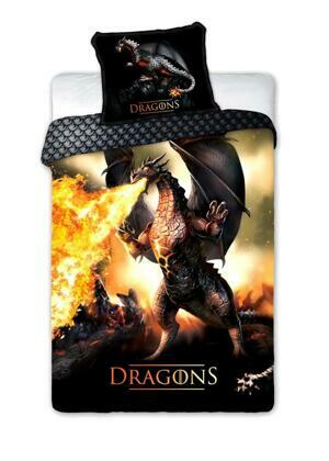 Faro Bavlnená posteľná bielizeň Dragons 027 - 140x200 cm