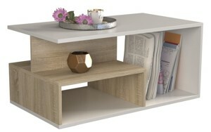 TP Living Konferenčný stolík PRIMA dub sonoma/biely