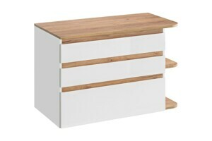 Comad Umývadlová skrinka Platinum 820 3S alpská biela/dub kraft zlatý