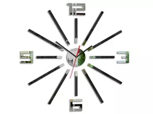 ModernClock Nástenné hodiny Glamour Sheen čierne