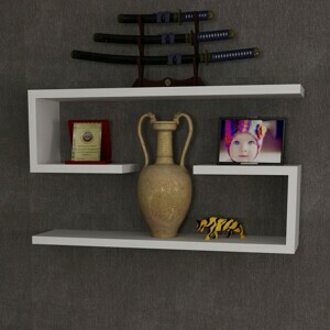 Kalune Design Sada 2 nástenných políc JENIKA biela