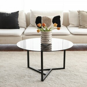Hanah Home Konferenčný stolík Sloan 75 cm čierny