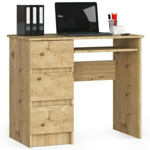 Ak furniture Psací stůl A-6 90 cm dub artisan levý