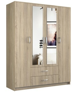 TP Living Šatníková skriňa Merien 160 cm hnedá