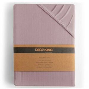 DecoKing Bavlnené prestieradlo AmeliaHome AMBER orgovánové, velikost 100-120x200+30
